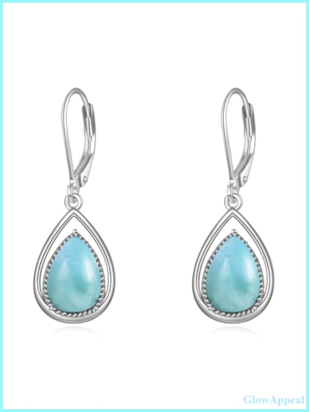 Sterling Silver Opal Larimar Lapis Sapphire Turquoise Moss Agate Dangle Earrings
